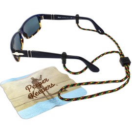 Peeper Keepers Eyeglass Retainer & Sunglass Holder Supercord Adjustable, Rasta Multi, 1pk