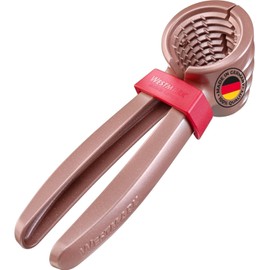 Westmark Nutsprofi - Heavy Duty Nutcracker for Walnuts, Brazil Nuts and Hazelnuts, Effortless Use, Includes Clip to Hold Tongs Together - Aluminium, Rose