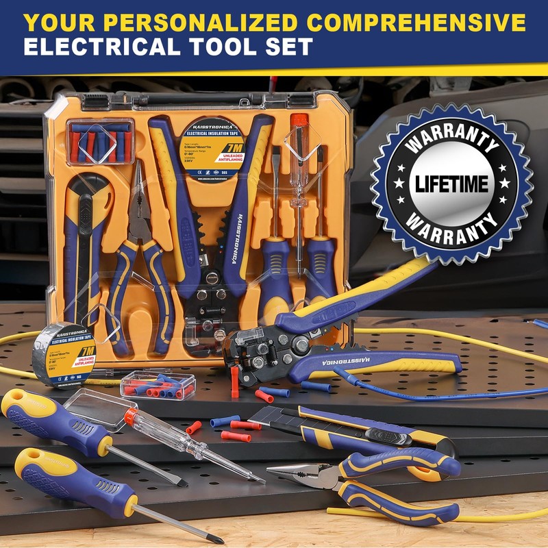 haisstronica 8 IN 1 Self-Adjusting Wire Stripper Household Tool Kit,