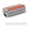 10 x DIN Rail Junction Terminal, SRJQXH Grey, 0.08-4 mm²,