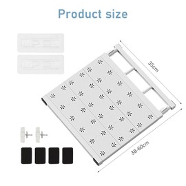 YushengTai Adjustable Shelves for Cupboard, Expandable Shelves Cupboard Shelf, Nail-free Telescopic Shelf Divider for Wardrobe, Cupboard, Kitchen, Bathroom