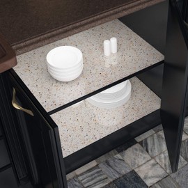 Livelynine 15.8 x 394 Contact Paper White and Gold Granite Countertop Wallpaper Peel and Stick Countertops Renter Friendly Wall Paper for Bathroom Waterproof Kitchen Vinyl Wrap Counter Top Covers