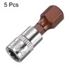 sourcing map 5pcs H10 Hex Bit Socket 1/4" Square Drive