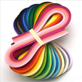 JUYA Thick Multi-Color Quilling Strips Set, 160+ GSM, 40 Colors, 10 Themes, 800 Strips, 54cm Length QP540C40H-10 Width 10mm (0.39 in)