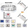 REGODI 11 PCS Italian Charms Bracelet Sets, Removable Classic Stainless