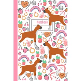 Notebook: Cute Gift For Boxer Dog Lovers - 110 Pages - 6 X 9 Inc