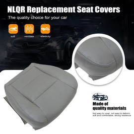 NLQR Front Driver Side Bottom Replacement Microfiber Leather Seat Cover Stone Gray Compatible with Toyota Land Cruiser 1998 1999 2000 2001 2002 2003 2004 2005 2006 2007