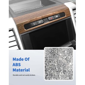 DSWSQ Dashboard Emergency Light Switch Cover Trim Fit for Ford F150 2015-2020 Emergency Light Switch Cover Bezel Trim Decorative Panel Interior Accessories, Wood Grain