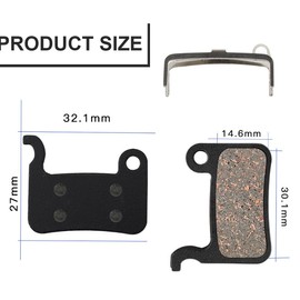 KEQAR 4 Paare Harz-Bremsbeläge Fahrrad Scheibenbremse