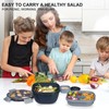 Greentainer Lunch Box Lightweight Bento Box with 1 Fork, Salad