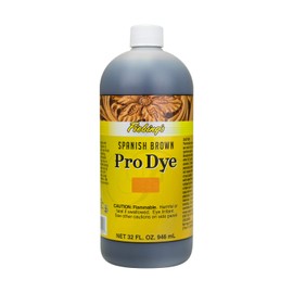 Fiebing Pro Dye 32 Oz Spanish Brown - Penetrating & Permanent Professional Oil Leather Dye