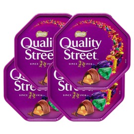 Nestle Quality Street Assorted Chocolate Gift Tin 2lb - Ideal for Christmas, Holiday Parties & Family Gatherings - Decorative Tin 8x3x8 in - Perfect for Sharing & Enjoying with Loved Ones - Festive Packaging