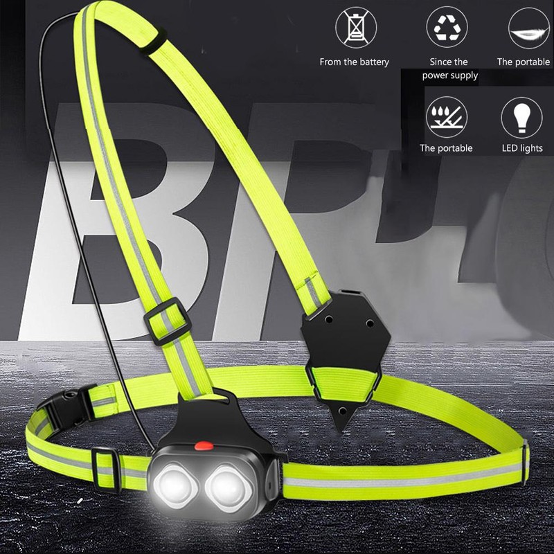 Chest Running Light LED Rechargeable Chest Light Back Warning Light