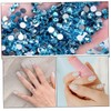 TEHAUX 2880Pcs Flat Back Glass Rhinestones for Nail Art Vibrant