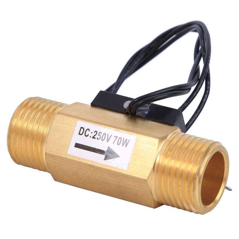 Flow Sensor, 1/2 Inch Interface Electromagnetic Flow Meter Water Flow