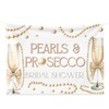 Pearls and Prosecco Bridal Shower Decorations Bow Champagne Pearls Backdrop