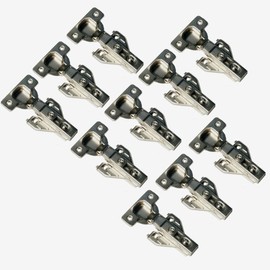 10 Pieces Full Overlay Cup Hinge Soft Close Face Frame Cabinet Hinge Clip on Soft-Close Cabinet Hinge Kitchen Cabinet Hinge Cabinet Door Hinge (10 Piece)