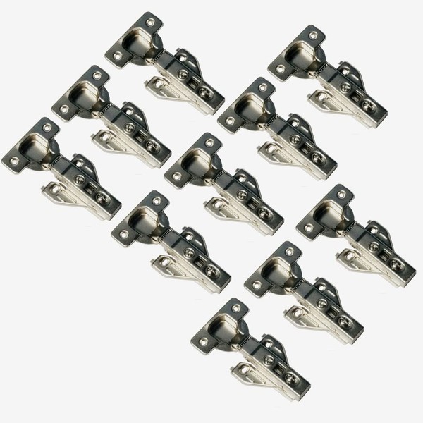 10 Pieces Full Overlay Cup Hinge Soft Close Face Frame