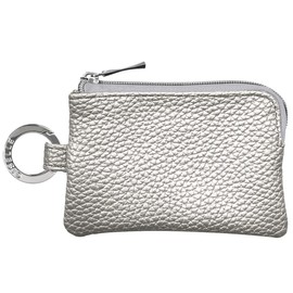 GISELLE Special Edition Key Case, Smart Key Compatible, Miracle Ring, Carabiner, Pouch, Small Item Holder, Compact, Card Case, Women's, Men's, Silver