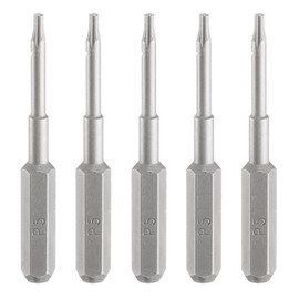 HARFINGTON 5pcs P5 Pentagon Screwdriver Bit 5/32" Hex Shank 35mm/1.38" Length Magnetic 5 Point Head Hex Bits S2 Steel Screw Driver Bit