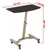 Le Crozz Height Adjustable Mobile Laptop Stand Desk Rolling Cart,