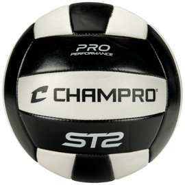 Champro ST2 Indoor/Outdoor Volleyball, Black