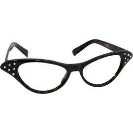 Womens  Eye Rhinestone Glasses - Color: Hot Pink, Size: Clear