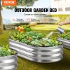 Vevor Cama De Jardín Elevada De Metal 48x24x11 Pulga Plata