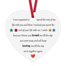 Memorial Gift for Loss of Husband Wife Sympathy Ceramic Ornament Sympathy Gift for Loss Christmas Ornament Bereavement Gift for Loss of Husband Remembrance Ornament in Memory of Husband Gift