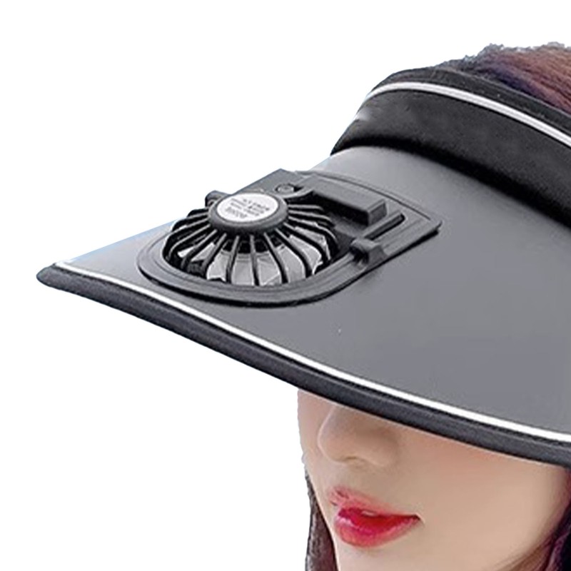 Sun Visor Hats with Fan Large Area Sun Protection Visors