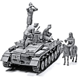 Master Box MB35059 1/35 German/Africa Tank Soldier, 3 Local Residents, Loading Donkey Set, Plastic Model