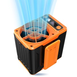 AOJLZF Portable Waist Fan, Personal Clip Belt Fan Wearable, 4 Speeds 10000RPM Airflow Hands-Free Neck Fan for Camping, Outdoor, Jobsite, Traveling - Max 24H Working Time