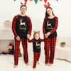 Hinzonek Family Christmas Matching Pyjamas Outfits Elk Plaid Sleepwear Sleepwear