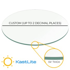 KastLite Clear Acrylic Disc | Plexiglass Circle with Custom Thickness and Diameter | Selection: 1/4" Thickness with Custom Diameter