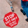 Stop Exit Only Do Not Enter 10x10 inches, Floor Decal