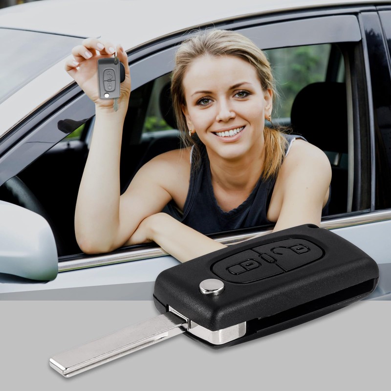 PAYFULLY 2 Button Car Key Shell Compatible with CE0536 Flip