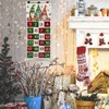 Qivine Christmas Advent Calendar with 24 Pockets Wall Hanging Bag,
