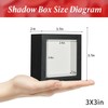 MUXIUNT 3x3 Small Square Shadow Box Picture Frame Display Case