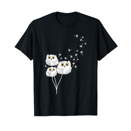 Dandelions And Owls - Bird Animal Lover Ornithologist Forest T-Shirt