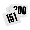 ROY TN 151-200 - Royal Industries Plastic Number Card Set, 4'' x 4'', White Base with Black Numbers