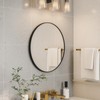 Growsun Black Round Mirror 24 inch, Wall Mounted Circle Mirror,