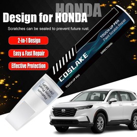 COSLAKE Car Touch Up Paint(Platinum White Pearl(NH-883P)) for Honda, Car Paint Scratch Repair Kit, Quick & Easy Solution to Repair, 2 in 1 Scratch Remover Pen with Color-Matched