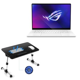 BoxWave Stand and Mount Compatible with ASUS ROG Zephyrus G16 (2024) - True Wood Laptop Bed Tray Stand, Desk for Comfortable Work in Bed. - Jet Black