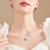 OVIMIA Heart Necklaces for Women March Birthstone Pendant Necklace 925