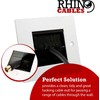 rhinocables Single Gang White Brush Plate Faceplate for Wall-Mounted Installation