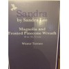Sandra Lee Christmas Magnolia And Frosted Pinecone Wreath New In