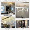 Huilefu Modern Led Chandelier,Pendant Light Remote Dimmable Hanging Light Ceiling