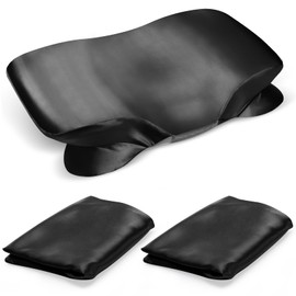 2 Pack Satin Pillowcase for Zelimun Cervical Pillow, Contour Pillow Case Cover, Soft Pillowcase Cover with Zipper (Black)
