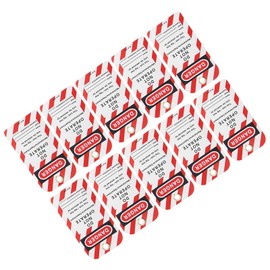 TYTOGE 10PCS Etiqueta de Bloqueo Peligro No Operar Advertencia de Seguridad Etiqueta Frontal/Trasera PVC para Equipos