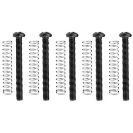 DIAO79NI 5PCS Guitar Pickup Adjustment Screws with Springs M3×27mm for Import Electric Guitar (Black)